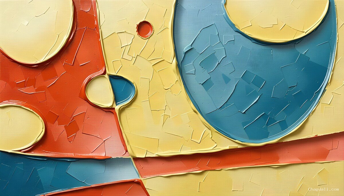 Fractured Bloom — Bold Geometric Shapes in Abstract Wall Art