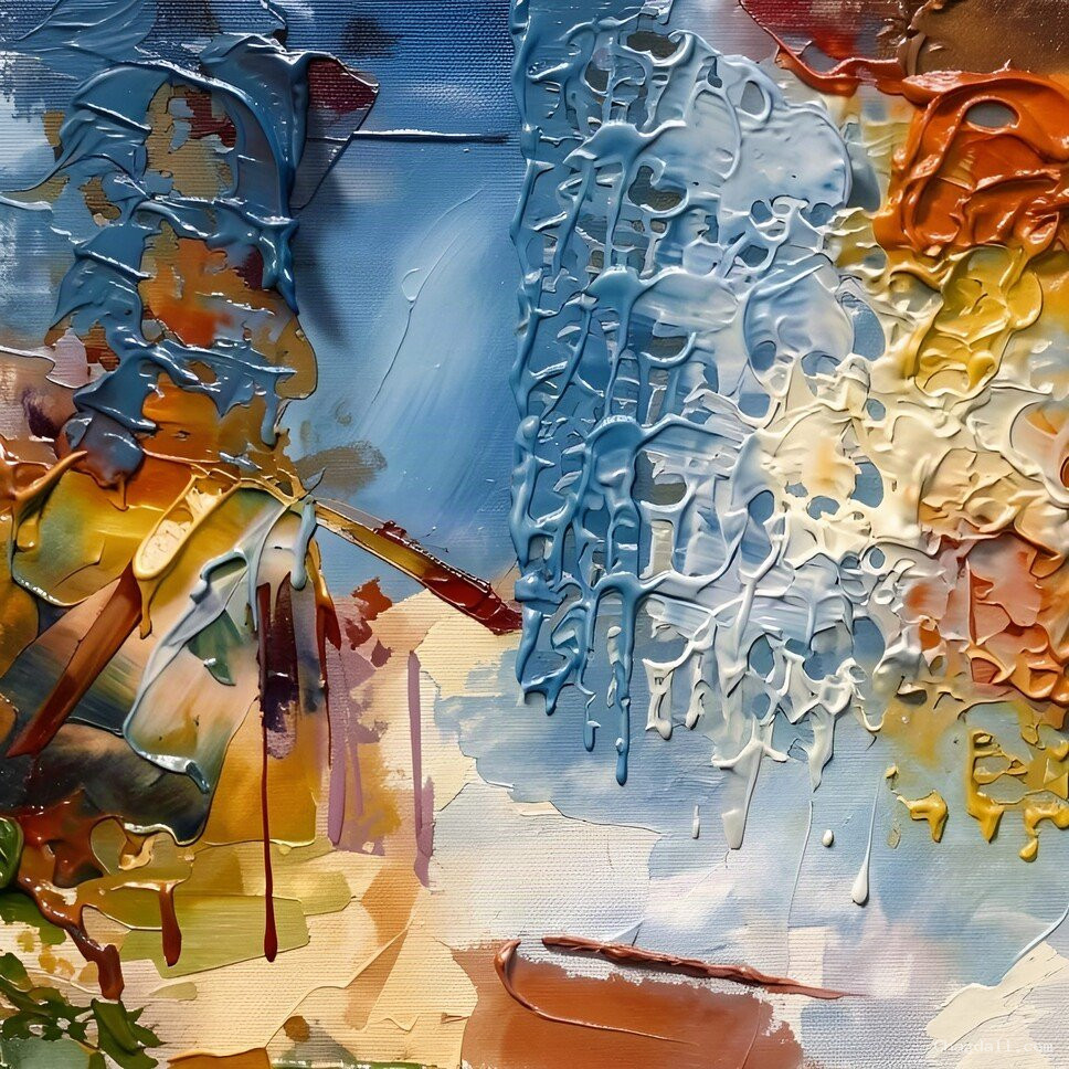 Sudden Rain Over the Village – Abstract View From a Balcony